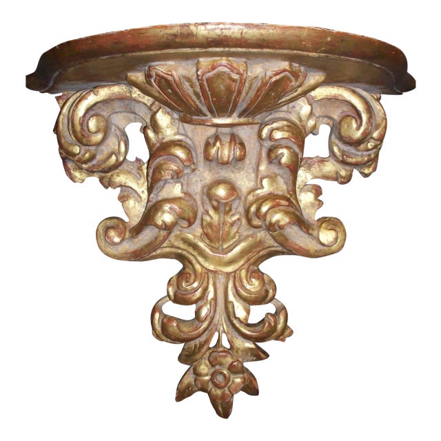 Spanish Style Giltwood Wall Sconce For Sale