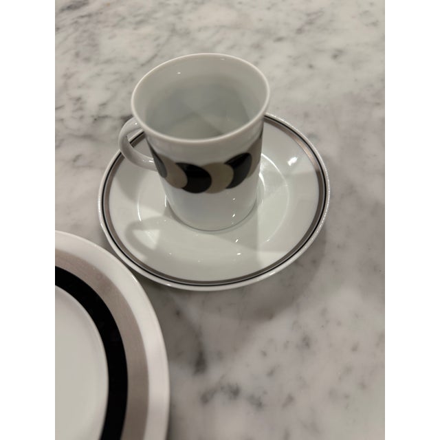 Rosenthal 1960s Rosenthal Espresso Set and Dessert Plates - Service for 12 For Sale - Image 4 of 11