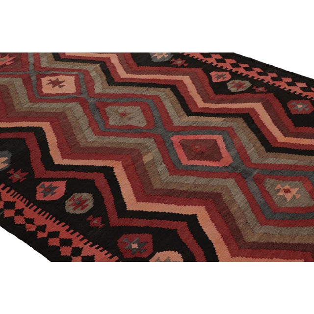 Rug & Kilim 1950s Vintage Afghani Tribal Kilim Rug With Geometric Patterns For Sale - Image 4 of 7
