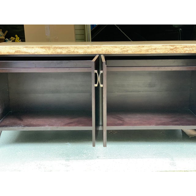 Stone Scandanavian Design Travertine Top Buffet / Credenza For Sale - Image 7 of 9