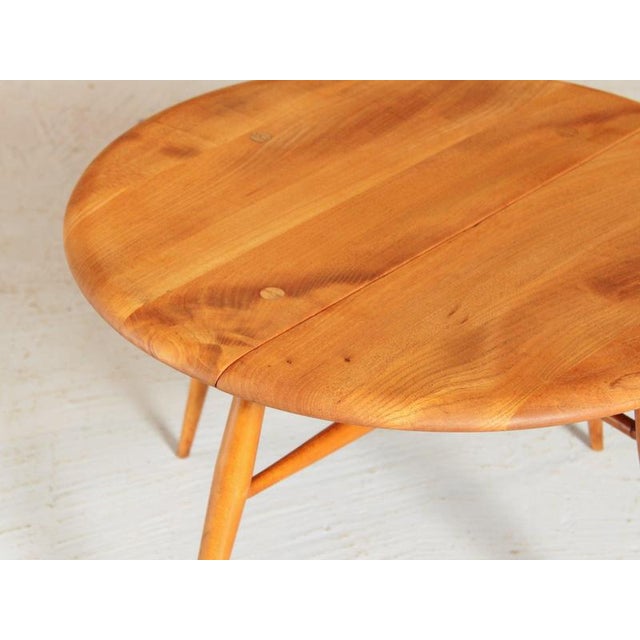 Mid-Century Elm and Beech Drop-Leaf Side Table from Ercol, 1960s For Sale - Image 4 of 12
