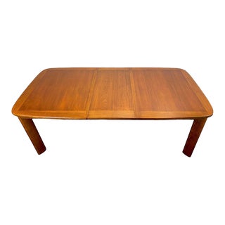 Danish Modern Teak With Oak Trim and Oak Frame Dining Table With One Extension For Sale