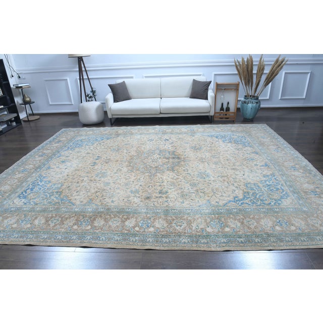 Vintage Persian Hand-Knotted area rug is a semi-antique vintage area rug. The '70s Eastern region of Anatolian's unique...