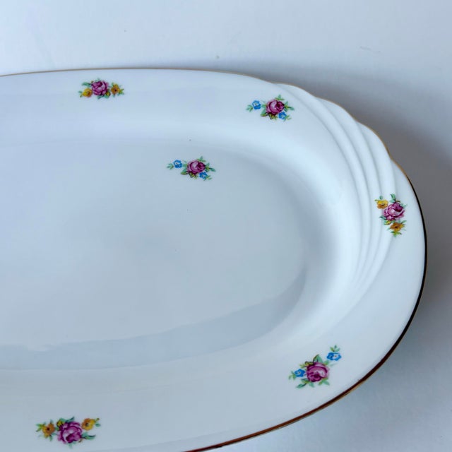 Vintage German Winterling Porcelain Shabbat Candlesticks With Matching Tray, Set of 3 For Sale - Image 10 of 12
