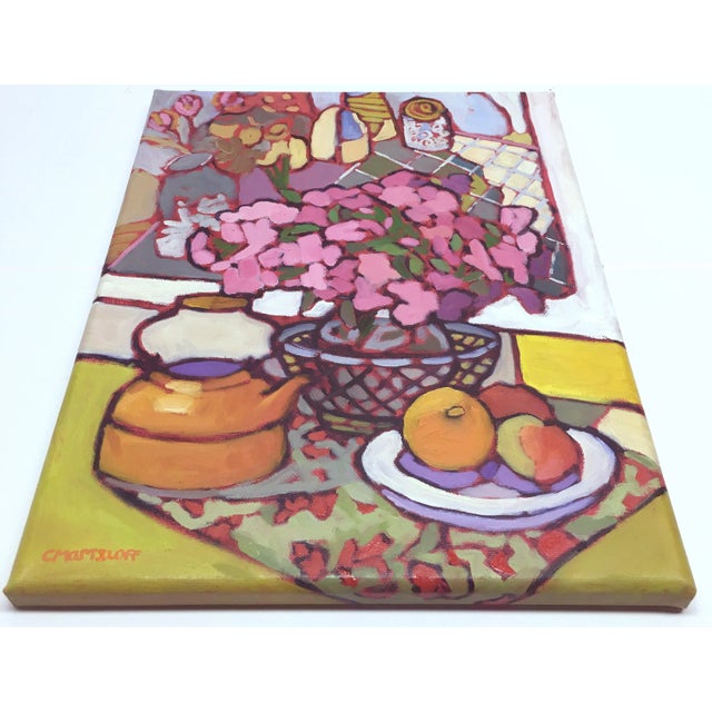 "Serendipitous Collection" Original Fauvist Still Life Oil Painting by Catherine Martzloff For Sale - Image 4 of 8