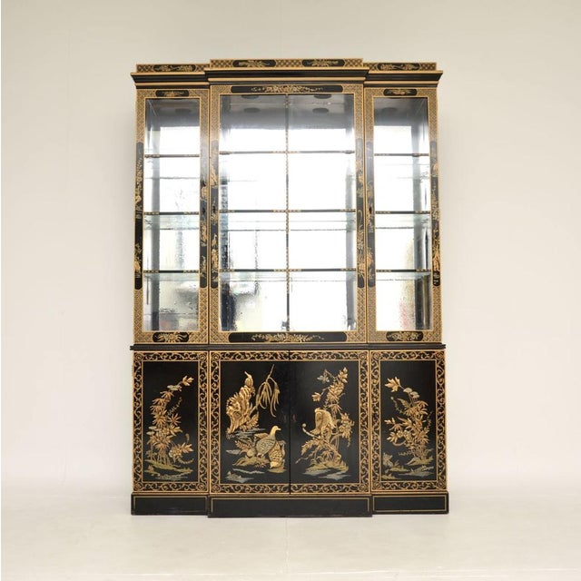 Antique Georgian Chinoiserie Breakfront Bookcase, 1960s For Sale - Image 17 of 17