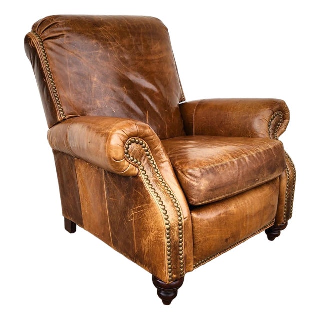 Vintage Barcalounger Leather Recliner Classic For Sale