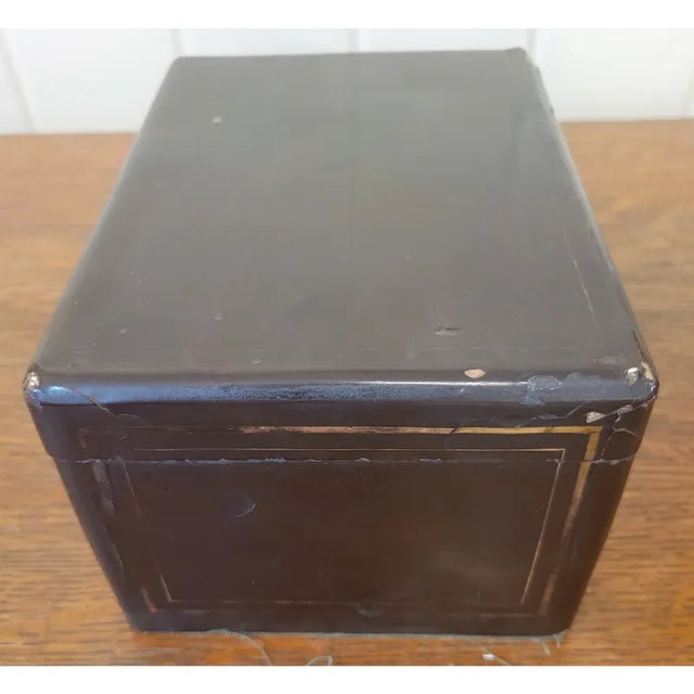Wood Antique Chinese Lacquer Tea Box For Sale - Image 7 of 9