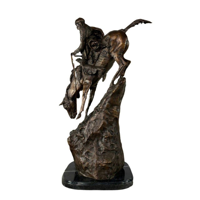 Bronze "The Mountain Man" Statue After Remington, Signed - 28" H For Sale - Image 10 of 10