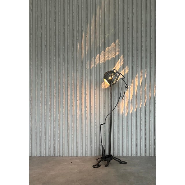 Industrial Arte Povera Floor Lamp, France, 1960s For Sale - Image 3 of 12