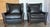 An iconic and highly desirable pair of vintage black leather wingback lounge chairs by Thomasville - Where Style Lives,...