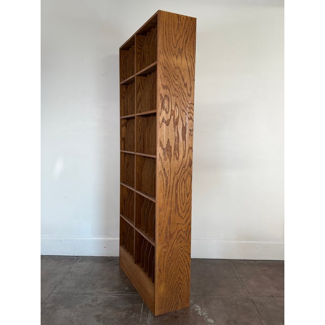 Vintage Oak 1980's Custom Record Lp Cabinet For Sale - Image 13 of 16