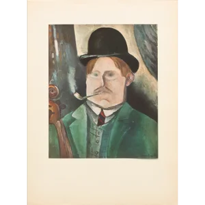 1940s After Maurice Vlaminck "Self-Portrait" First Edition Period Swiss Offset Lithograph