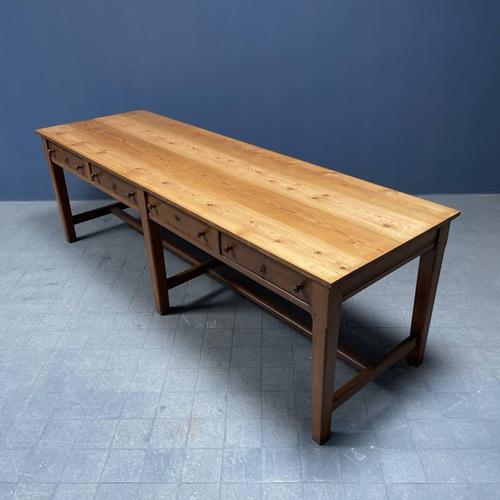 1950s Large Vintage Drapery Fabric Table, 1880s For Sale - Image 5 of 18