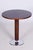 Brown Art Deco Round Table in Walnut & Chrome attributed to Jindřich Halabala for Up Závody, Czech, 1930s For Sale - Image 8 of 9