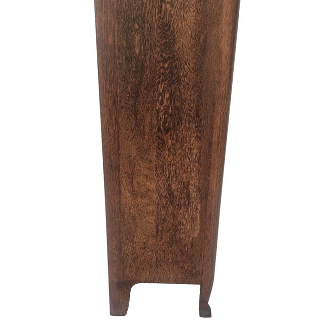 Antique Mission Quarter Sawn Tiger Oak Narrow Open Bookcase With Birdseye Maple Back, c.1900 For Sale - Image 16 of 18