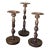 1990s Candle Holders Set of 3 - Old World Bronze With Brass For Sale