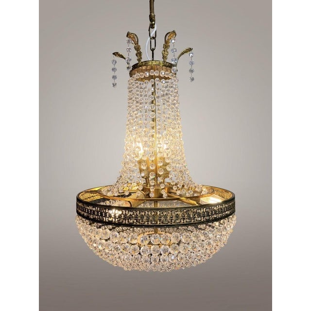 Antique French Empire Style Chandelier, 1900s For Sale - Image 4 of 7