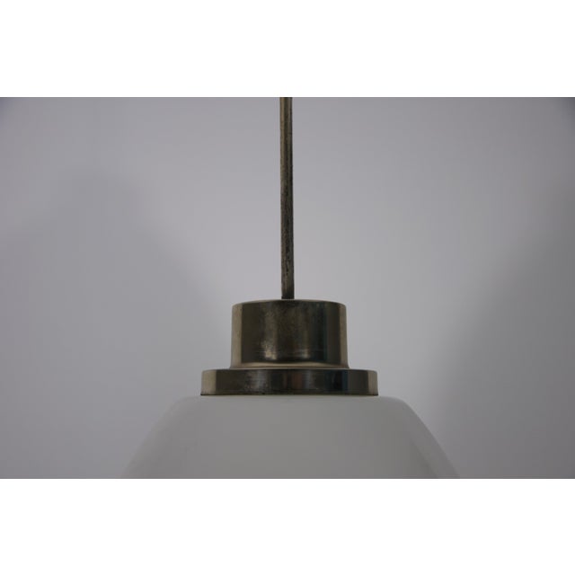 Chrome and Opal Glass Pendant Lamp by P.G. Crippa for Lumi, Italy, 1960s For Sale - Image 10 of 11