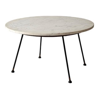 1960s Italian Carrara Marble Coffee Table For Sale