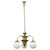 Czechoslovak Art Deco Brass and Opaline Glass Chandelier, 1930s For Sale - Image 15 of 15