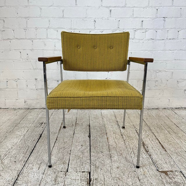 Robert John Mid Century Modern Robert John Stainless Steel Armchair For Sale - Image 4 of 12