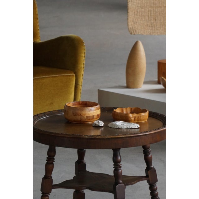 Vintage Danish Baroque Style Side Table in Oak, 1940s For Sale - Image 13 of 15