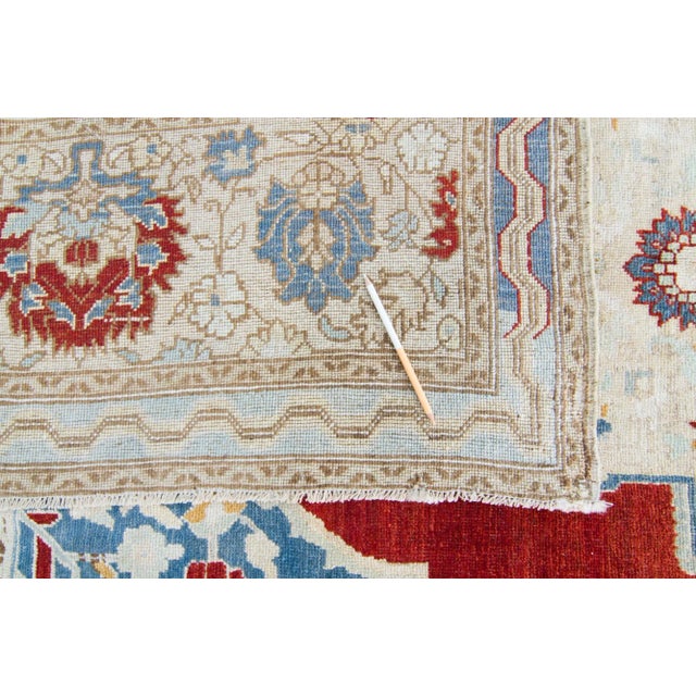 1930s Vintage Oushak Medallion Hand-Knotted Rug - 6’11” X 11’4” For Sale - Image 10 of 11