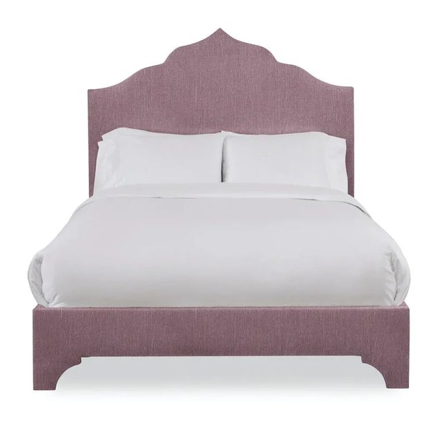 Not Yet Made - Made To Order Clementine Full/Double Headboard, Plum Linen For Sale - Image 5 of 5