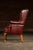 Mid 20th Century Vintage Tufted Leather Wingback Chesterfield Armchair in Oxblood For Sale - Image 5 of 14