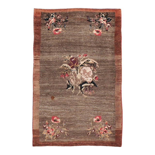Galerie Shabab Collection Mid-20th Century Turkish Anatolian Throw Rug For Sale