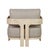 Paradiso Outdoor Solid Teak Wood Chair Natural Look - Gray Fabric For Sale - Image 10 of 12
