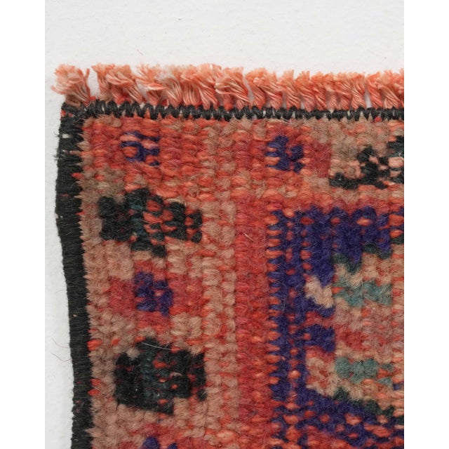 1970s Vintage Turkish Oushak Handmade Wool Cotton Red Area Rug For Sale - Image 10 of 10