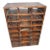 Mid-Century Solid Wood Double Sided Storage Shelf For Sale