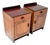 Art Deco Modernist Oak Nightstands or Bedside Tables, 1920s, Set of 2 For Sale