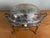 Metal Antique Silver Plated Domed Roll Top Serving Dish W/ Pierced Insert For Sale - Image 7 of 12