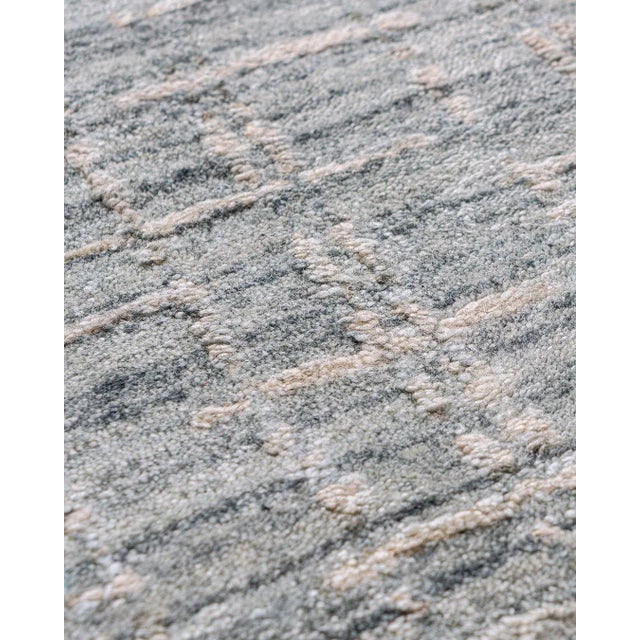 2020s Simplicity Comfort Light Blue Beige Contemporary Rug 7'9 X 9'11 For Sale - Image 5 of 7