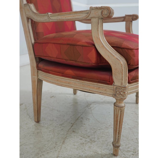 Textile Pair Don Russo French Louis XVI Style Bergere Armchairs For Sale - Image 7 of 18