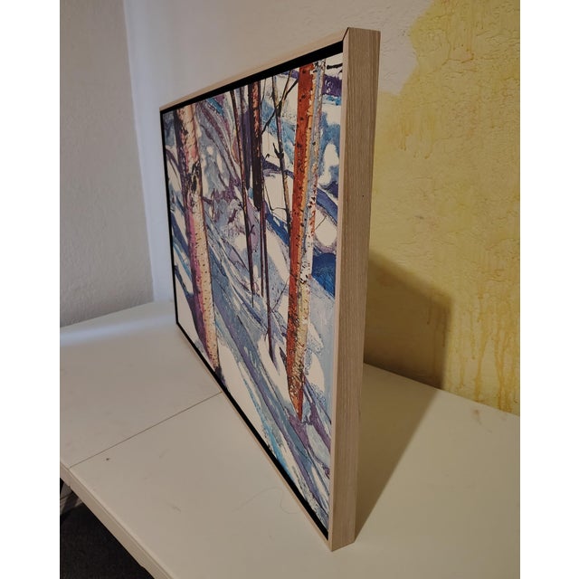 Realism Kesler Woodward 2010 Alaska Birch Tree Landscape Acrylic on Canvas For Sale - Image 3 of 14