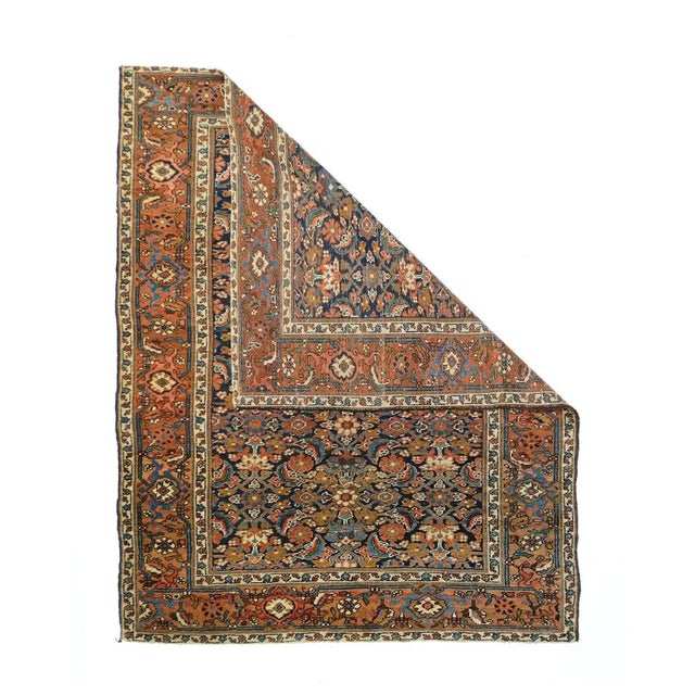 Antique Heriz Serapi Rug 4'9'' x 6'0'' For Sale - Image 4 of 11