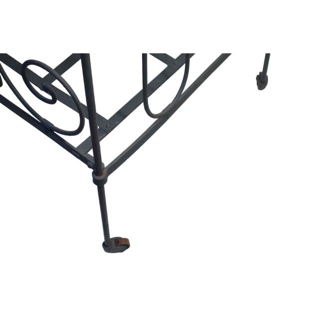 Antique Gray Wrought Iron Children's Bed, 1890s For Sale - Image 5 of 8