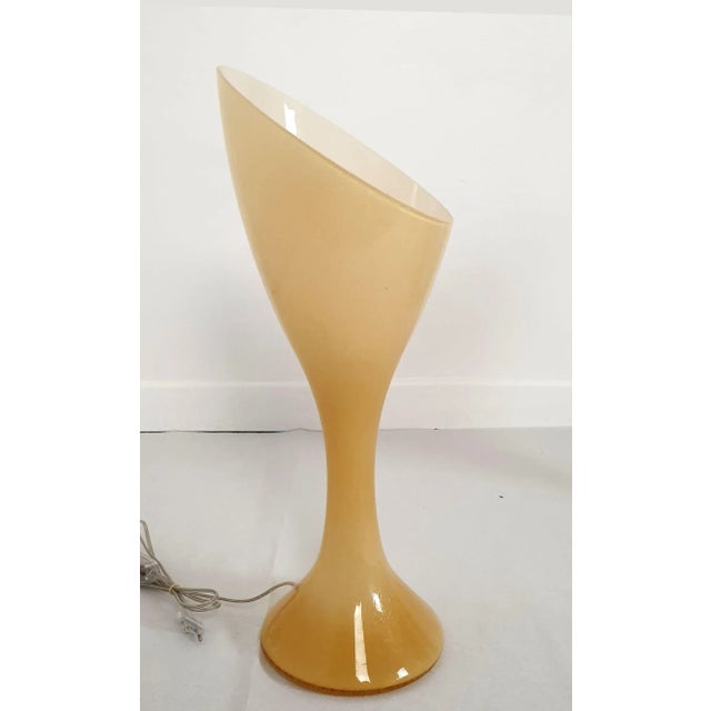 Glass 1980 Mid Century Modern, Murano Glass Lamps by Vistosi - A Pair For Sale - Image 7 of 13