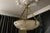Large French Art Deco Alabaster Pendant Light with Brass Chain, 1920s For Sale - Image 10 of 18