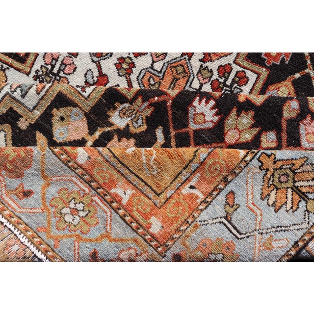 Antique Persian Tribal Design Bakhtiari Rug in Multi Colors by Keivan Woven Arts For Sale - Image 10 of 14