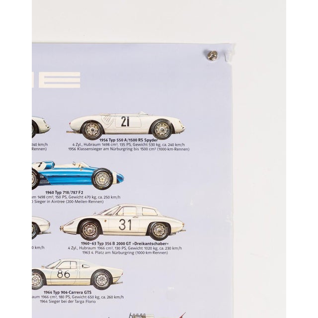 1980s Vintage Porsche Racing Cars Poster For Sale - Image 5 of 9
