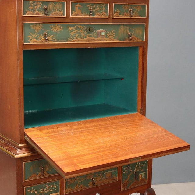 Antique Bar Cabinet Chinoiserie in Mahogany, United Kingdom, 1900 For Sale - Image 3 of 13