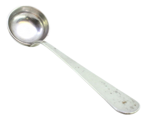 Plain Silver Soup Ladle with Frieze and Handle