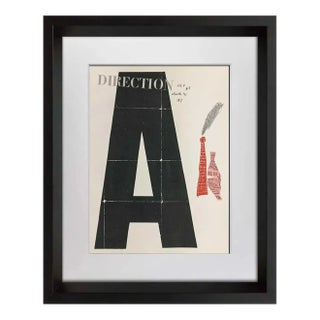 Paul Rand Original Serigraph "Avante-Garde Design” Framed Print For Sale