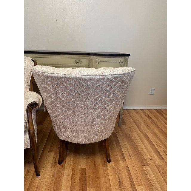 1940s French Louis XV Upholtersed Lounge Chairs - A Pair For Sale - Image 4 of 7