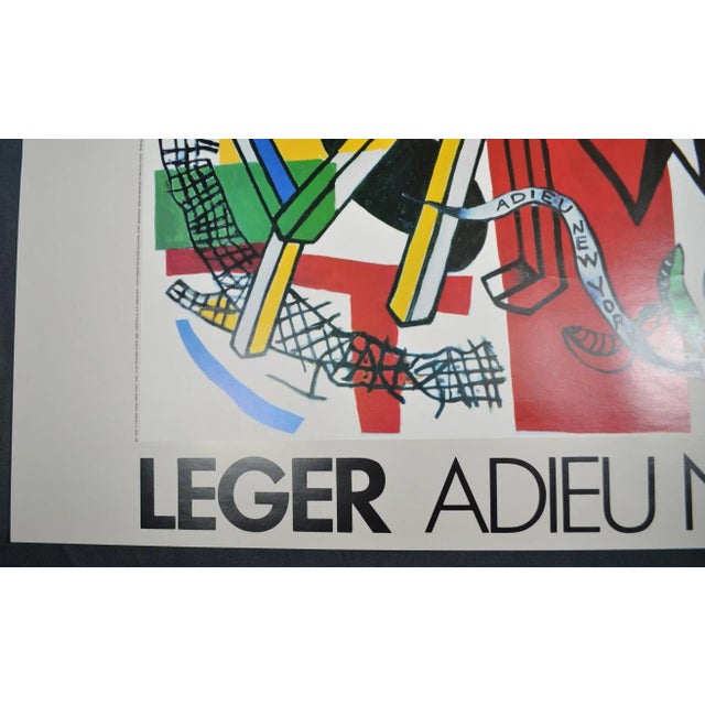 Red “Leger Farewell New York” Poster - After Fernand Leger (1881-1955) For Sale - Image 8 of 12